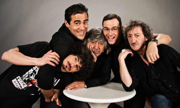 Luis Miguel Seguí con algunos de sus compañeros de reparto en la serie TV "La que se avecina"